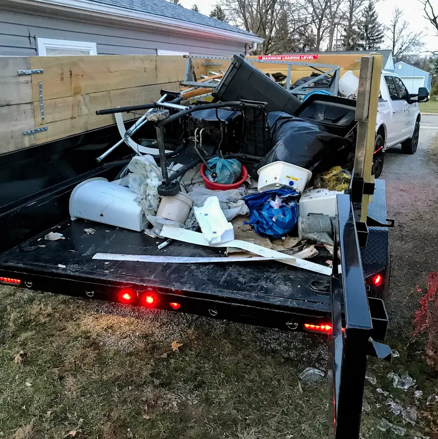 Roll-off dumpster delivered to a residential driveway in Chaparral